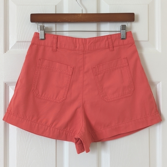 BDG Urban Outfitters Retro Pleated High Waisted Wide Leg Shorts Raspberry 26 - Picture 9 of 11